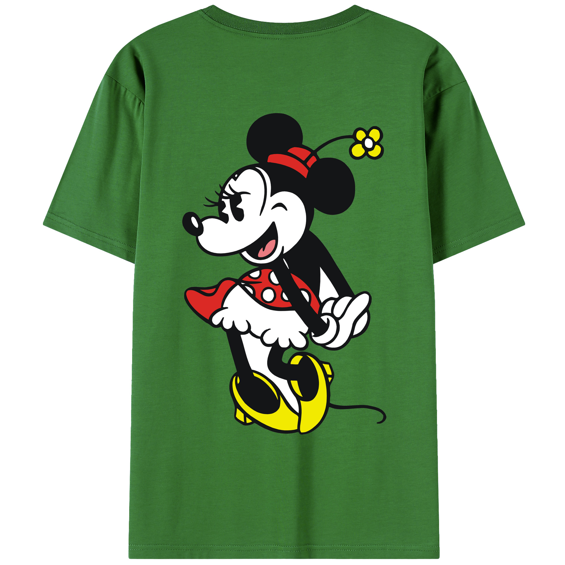 （画像用） ミッキーマウス Mickey Mouse レディース半袖Tシャツ(バックプリント)